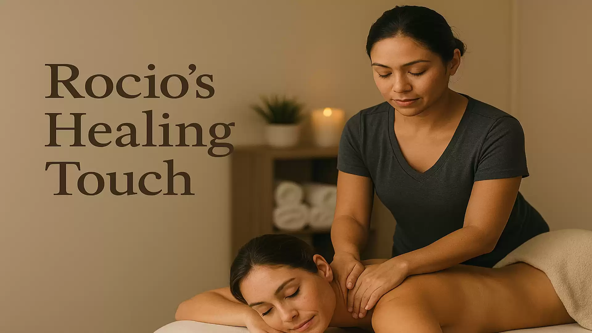 Woman receives a relaxing massage treatment in a tranquil spa.