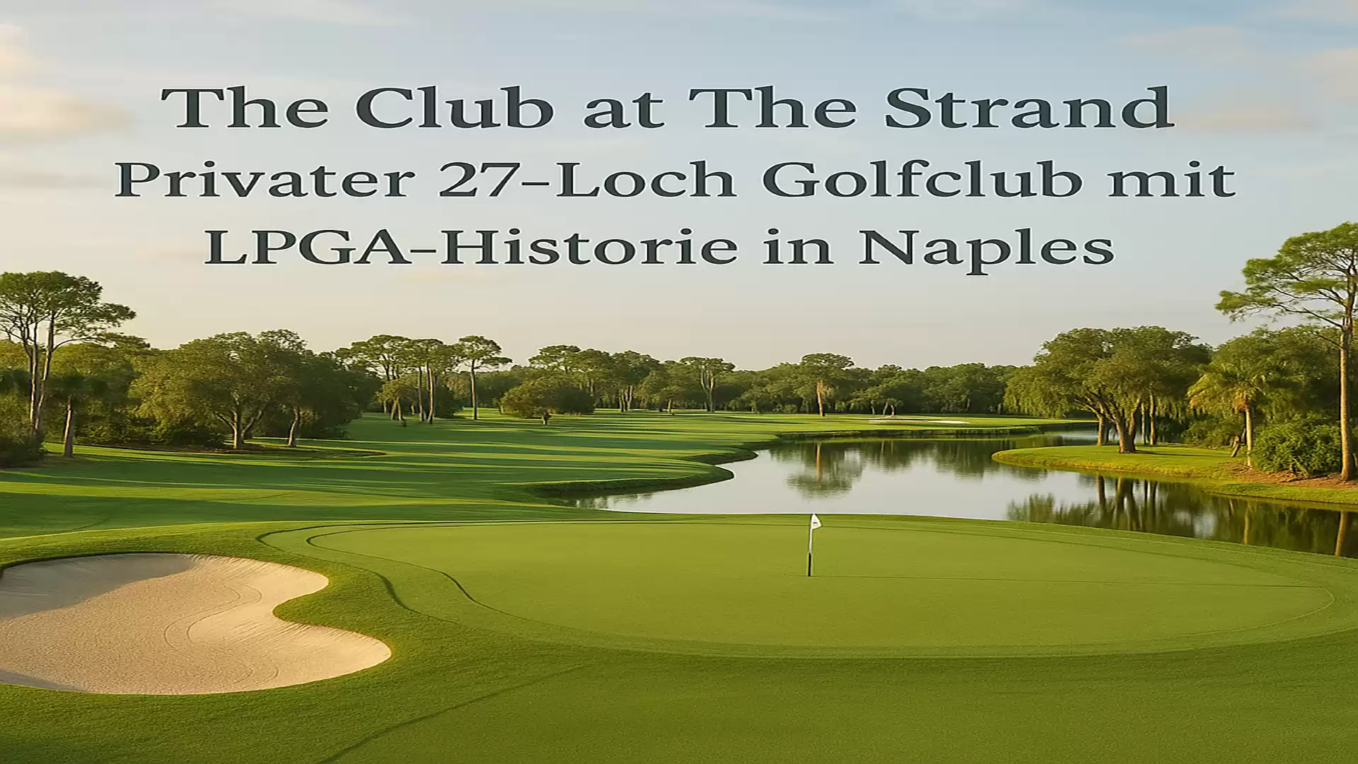 Landscape view of the golf course at The Club at The Strand, a private 27-hole golf club with LPGA history in Naples.