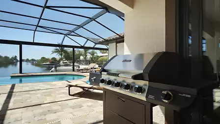 Fire up the grill and enjoy a BBQ at night