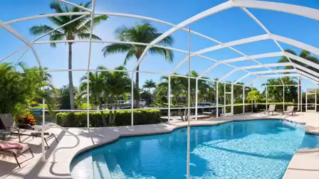 South exposure ensures plenty of sunshine on the pool area