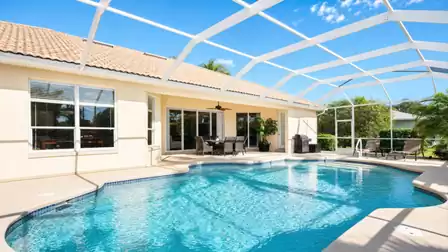 Have fun playing or relaxing in the large pool