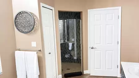 View of the spacious shower