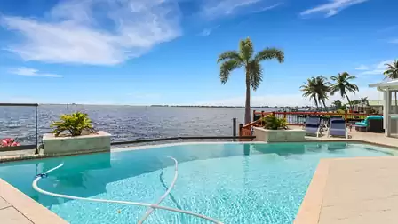 The electric heater allows the pool to be used in wintertime, too