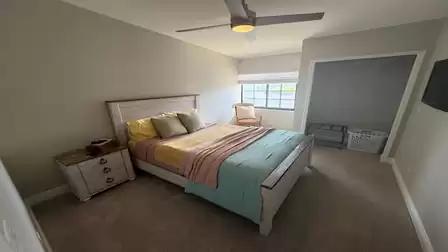 The third bedroom also has a double bed