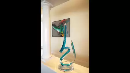 Modern decorative accents can be found throughout the home
