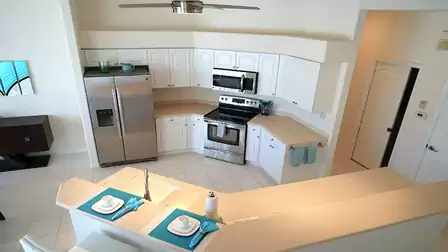 The kitchen comes fully equipped