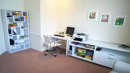 Books and board games are provided
