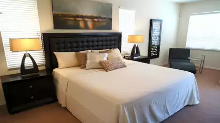 The master bedroom features a King size bed