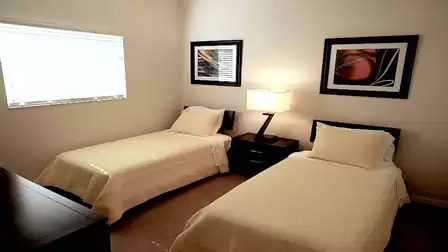 Bedroom No. 3 is equipped with two Twin beds