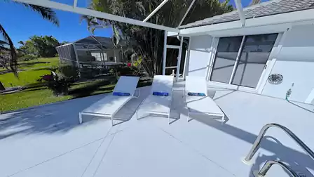 Hours of sunshine guaranteed on one of the comfortable sun loungers