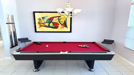 Hours of fun are provided by the pool table