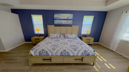 The master bedroom offers a King size bed
