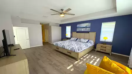This bedroom has plenty of space