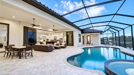 Florida vacation villa with private pool, spa and screened lanai on the waterfront