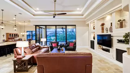 The open design creates a very spacious atmosphere