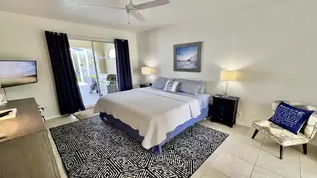 The bedroom has direct access to the terrace