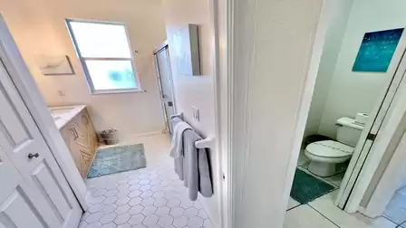 Bedrooms two and three share the bathroom