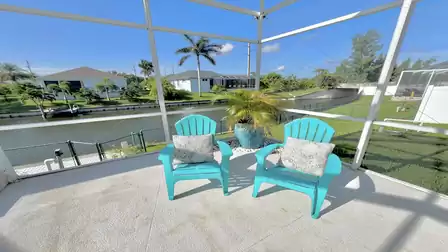 Typical Florida armchair on the terrace