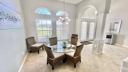 The inviting dining area