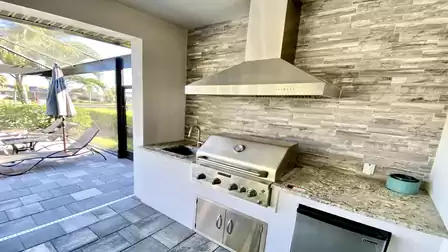 Summer kitchen with barbecue - for cozy evenings