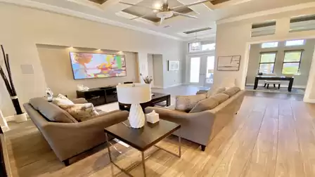 The open design creates a very spacious atmosphere
