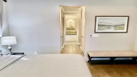 The master bathroom is directly connected to the bedroom