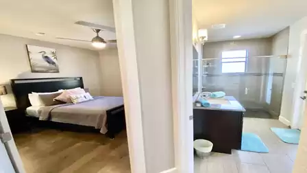 Bedroom 2 and 3 share this bathroom