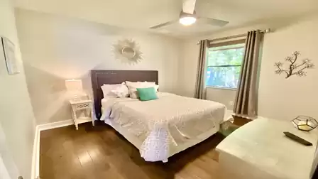 From this bedroom you have a beautiful view of the garden