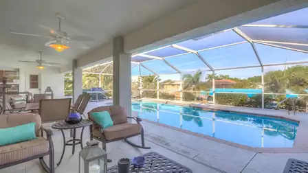 Comfortable sitting area on the patio