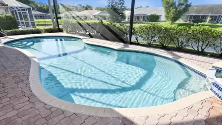 After sunbathing, the pool invites you to swim