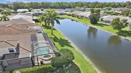View of the small lake and the surroundings of Villa Altaira