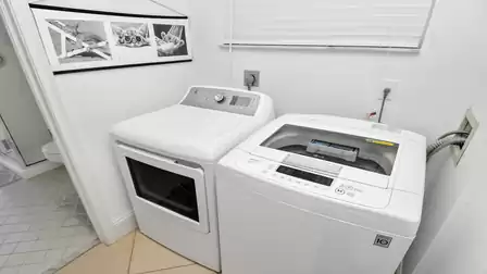 Washer and dryer are available for guest use
