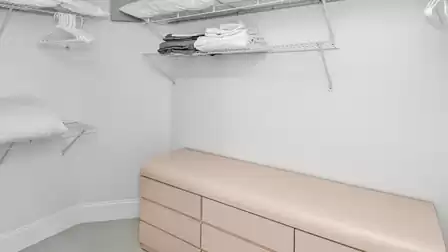 Large walk-in closet with plenty of space for your shopping results