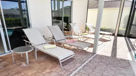 Four lounge chairs are available for guests