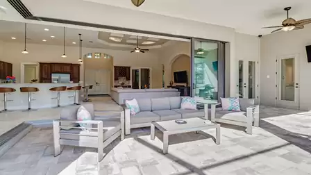 Beautiful covered seating area