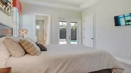 Comfortable oversized double bed for soothing sleep
