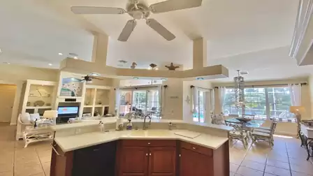 Here you can wash dishes and watch TV at the same time