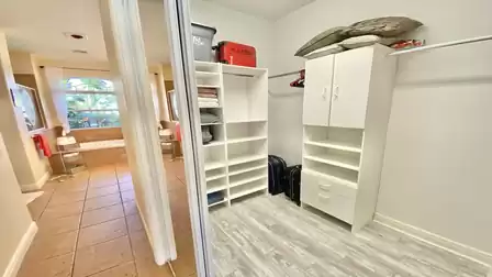 The walk-in closet with plenty of space for your shopping