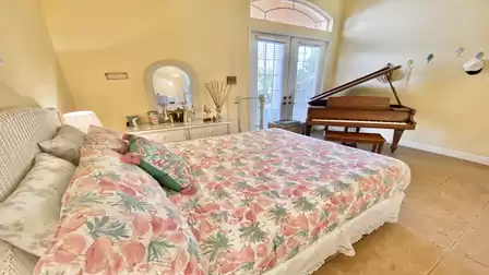 the second bedroom has a king size bed 