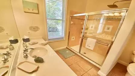 bath room with walk in shower 
