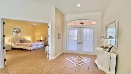 Entrance area and view into the second bedroom