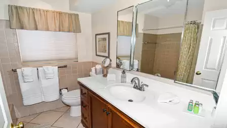 Guest bathroom spacious and practical