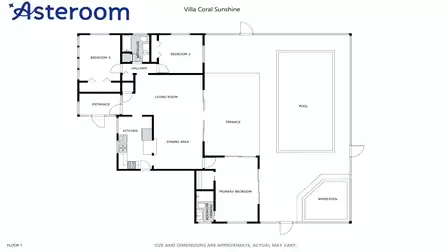 Floor plan of Villa Coral Sunshine