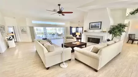 Bright comfortable upholstered lounge