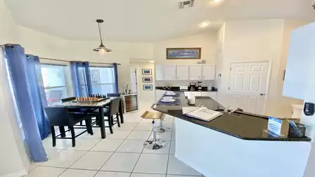 View of the fully equipped kitchen