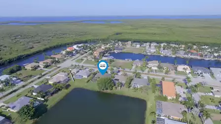 View of Villa Asara and the nature reserve at the spreader