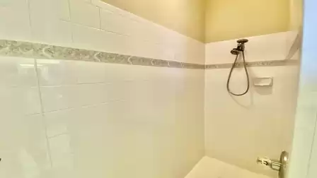 Large walk-in shower in the master bathroom