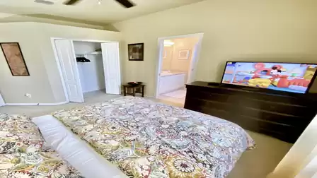 Here you can also watch TV from your bed