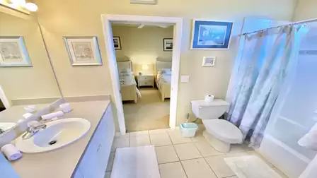 View from the bathroom into the 3rd bedroom