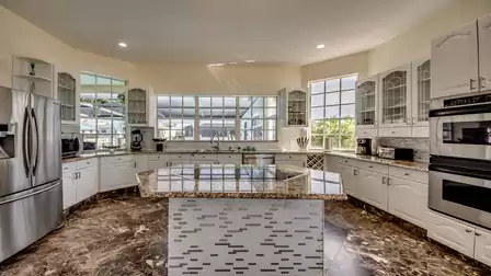 Fully equipped with ceramic hob, fridge-freezer, microwave, double oven, coffee maker, toaster, kettle, blender